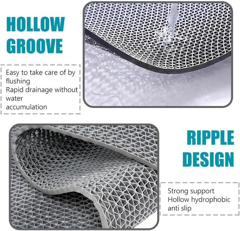 Anti Slip Drainage Mat Cutable Pool Flooring Bathroom Mats 4FTX84FT PVC Mesh - Image 4