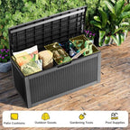 PatioZen 120 Gallon Deck Box, Resin Outdoor Storage Box - Image 5