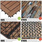Topeakmart 27PCS Interlocking Deck Tiles 12x12 Patio Flooring - Image 6