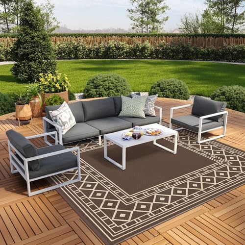 GENIMO Outdoor Rug, Waterproof Plastic Rugs by GENIMO