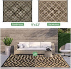 GENIMO Outdoor Rug, Waterproof Plastic Rugs 9'x12' - Image 4
