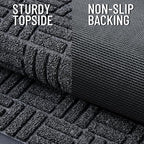 OLANLY Front Door Mat Outside Entrance 29.5x17, Heavy-Duty Rubber Doormat - Image 4