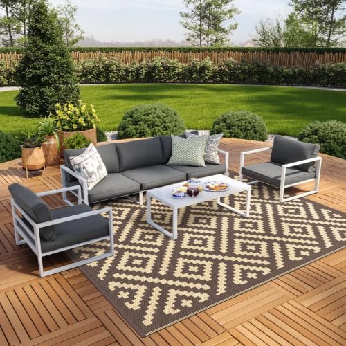 GENIMO Outdoor Rug, Waterproof Plastic Rugs 9'x12' - Image 4