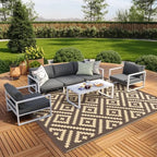 GENIMO Outdoor Rug, Waterproof Plastic Rugs 9'x12' - Image 4
