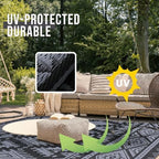 OLANLY Outdoor Rug 5x8 ft Waterproof Reversible Boho Mat - Image 4