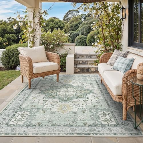 GENIMO Indoor Outdoor Rug, Washable by GENIMO