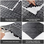 8PCS Interlocking Drainage Mat, Cushioning Floor Tiles Mats - Image 4