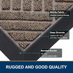 Smiry Front Door Mat Outside Entrance, Natural Rubber Doormat, 29.5x17 Inch - Image 4
