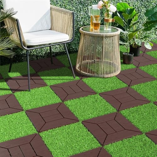 Plastic Interlocking Deck Tiles, 44 Pack, Non-Slip Patio Floor Decking Tiles - Image 5