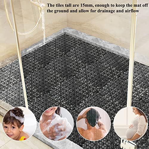 12 Pack Interlocking Floor Tiles 11.8" x 11.8" Interlocking Rubber Floor Mat - Image 5