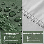 Patio Rectangular Table Chair Set Cover Waterproof 420D Heavy Duty Large - Image 4