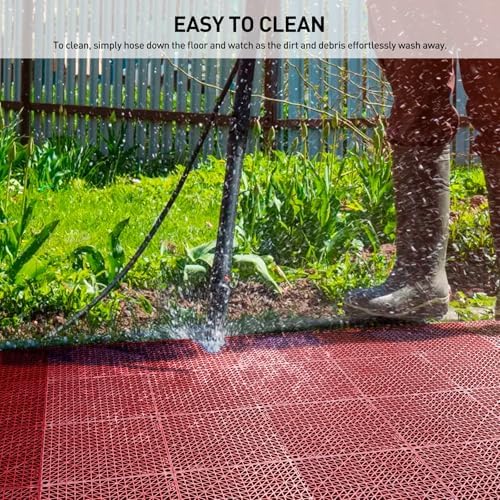 MAXWAVE 18 Pack 12" x 12" Modular Interlocking Floor Mats, Soft PVC Non-Slip - Image 5