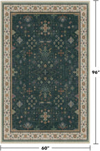 Hazo Haus Dark Green Oushak 5x8 Living Room Rug - Image 2
