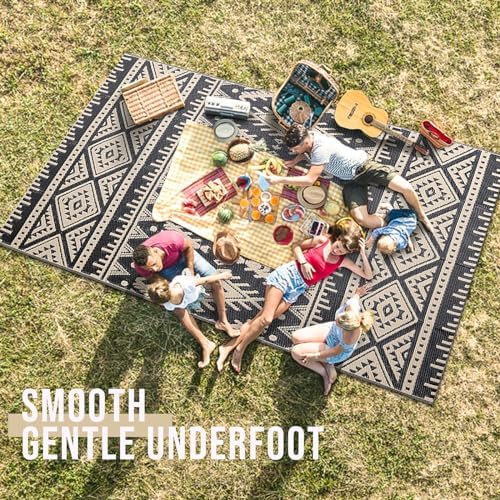 OLANLY Outdoor Rug 4x6 ft Waterproof Reversible Boho Mat - Image 5