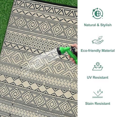 GlowSol 9x12 Outdoor Rug Waterproof Carpet - Image 4