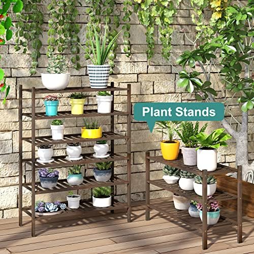viewcare Shoe Rack for Closet, 3-Tier Bamboo Wood Shoe Racks, Stackable | - Image 7