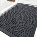 OLANLY Front Door Mat Outside Entrance 29.5x17, Heavy-Duty Rubber Doormat by OLANLY