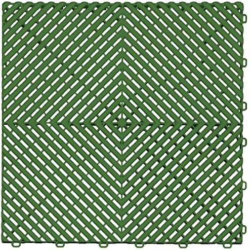 Swisstrax Ribtrax PRO Garage Floor Tiles, Turf Green by Swisstrax