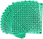 MYFAMIREA Modular Interlocking Cushion 12 Pack 11.8" x 11.8" Rubber Floor Tiles by MYFAMIREA