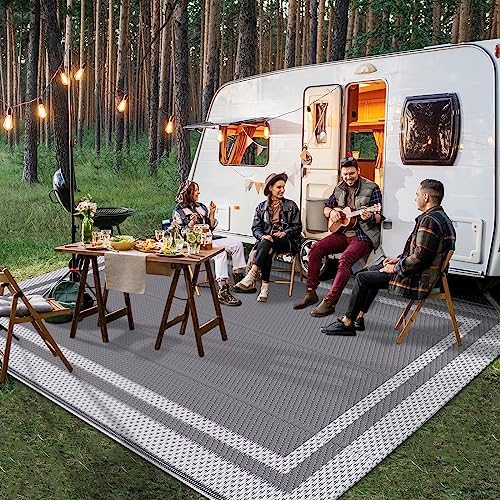 HappyTrends Outdoor Rug Portable Plastic Straw Camping Rugs - Image 6
