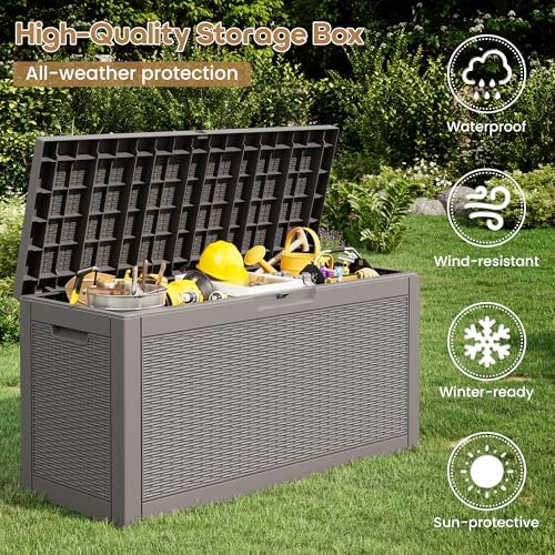 Outdoor Storage Box Waterproof, 75 Gallon Deck Box - Image 4