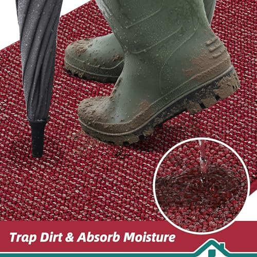 BEQHAUSE Dirt Trapper Door Mat 32" x 48", Non-Slip Washable Doormats - Image 3