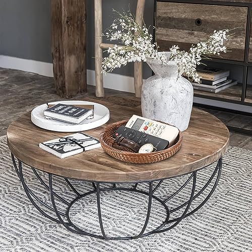 Hipiwe Small Key Basket Bowl for Entryway 7.6" Round Wicker Basket - Image 2
