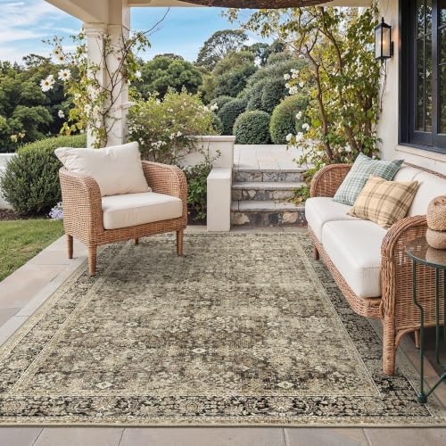 GENIMO Indoor Outdoor Rug, Washable by GENIMO
