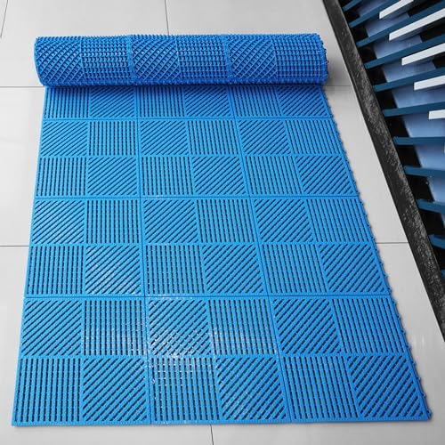9 Pack Interlocking Rubber Floor Tiles Soft Non-Slip Outdoor Shower Mat - Image 4