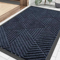 Smiry Front Door Mat Outside Entrance, Low Profile Rubber Doormat by Smiry