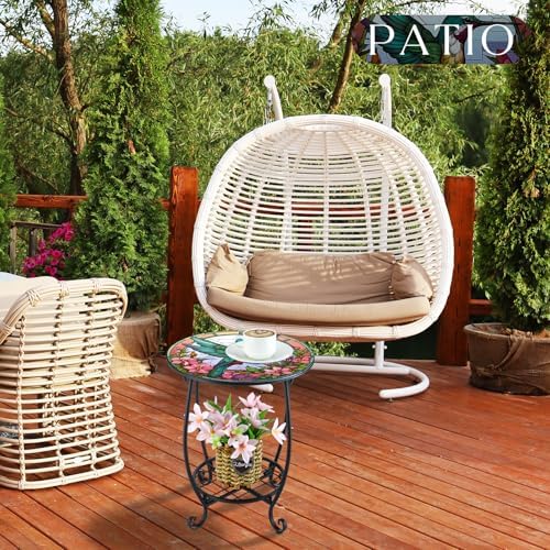 Cinnvoice Outdoor Side Table Small End Patio Porch Table - Image 6
