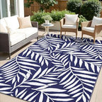 OLANLY Outdoor Rug 5x8 ft Waterproof Reversible Leaf Mat by OLANLY