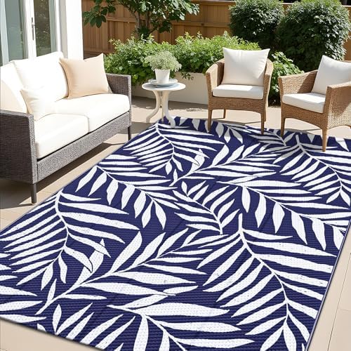 OLANLY Outdoor Rug 5x8 ft Waterproof Reversible Leaf Mat by OLANLY