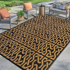 SAND MINE Reversible Mats, Plastic Straw Rug, Modern Area Rug, Large Floor Mat - Image 5