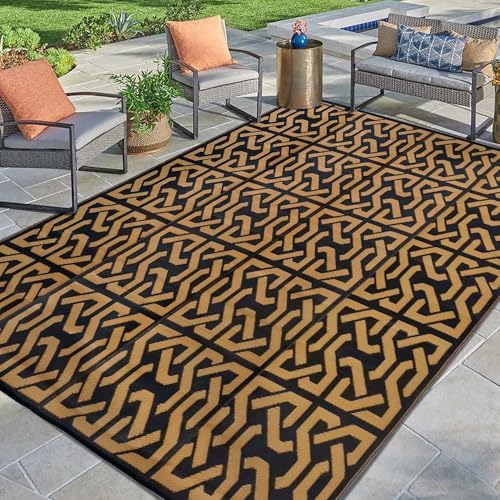 SAND MINE Reversible Mats, Plastic Straw Rug, Modern Area Rug, Large Floor Mat - Image 5