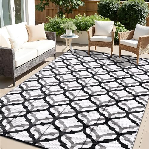 OLANLY Outdoor Rug 6x9 ft Waterproof Reversible Braided Mat by OLANLY