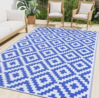 Smiry Outdoor Rug 5x8 ft Waterproof Reversible Boho Mat by Smiry