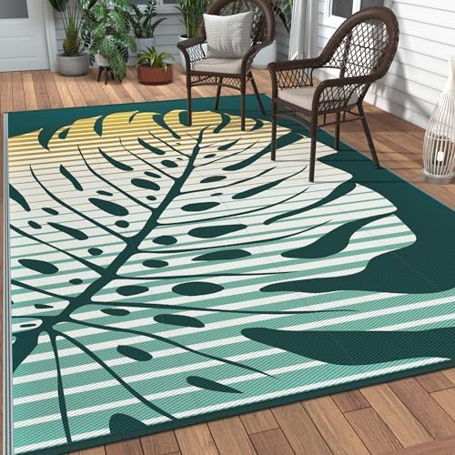 GENIMO Outdoor Rug, Waterproof Plastic Rugs by GENIMO