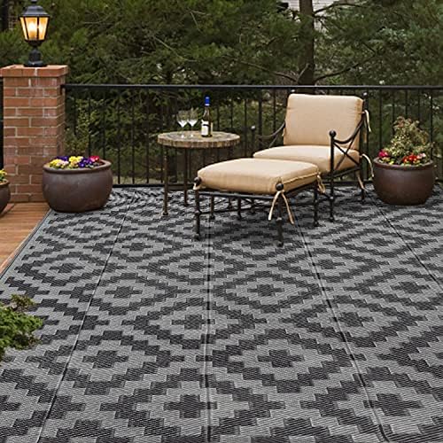 SAND MINE Waterproof Outdoor Rug 6x9 ft, Plastic Reversible Rug, Modern Area Rug - Image 5