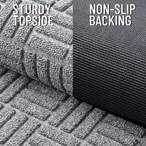 OLANLY Front Door Mat Outside Entrance 47x23, Heavy-Duty Rubber Doormat - Image 3