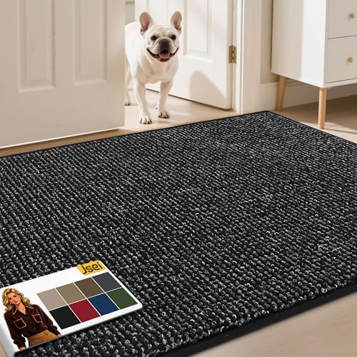 JSEI Dirt Trapper Door Mat 36" x 60", Non-Slip Washable Doormats by JSEI