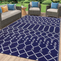 Smiry Outdoor Rug 5x8 ft Waterproof Reversible Boho Mat by Smiry