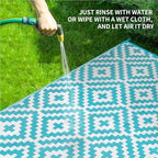 Kalafun Outdoor Patio Plastic Straw Rug, 6x9 ft - Image 4
