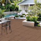 Yaheetech 108PCS Deck Tiles Acacia Wood Interlocking Outdoor Flooring - Image 2