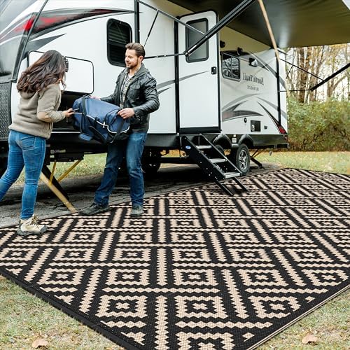 GENIMO Outdoor Rug, Waterproof Plastic Rugs 9'x18' by GENIMO