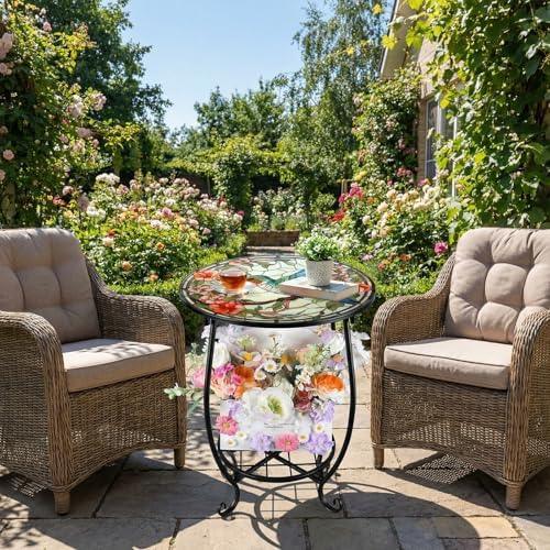 Cinnvoice Outdoor Side Table Small End Patio Porch Table - Image 2