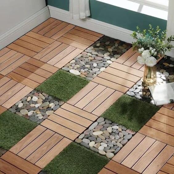 11.8" Wood-Plastic Composite Interlocking Deck Tiles - Image 7