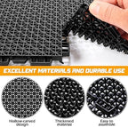 Thyle 50 Pack Drainage Mats Interlocking Rubber Floor Tiles 10" x 10" Non Slip - Image 3