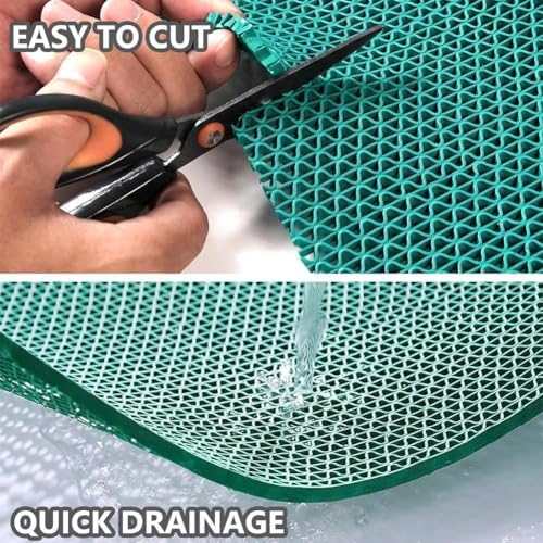 Thick PVC Drainage Floor Mat 3x12FT, Non Slip Flooring Mats Swimming Pool - Image 5