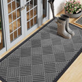 Smiry Front Door Mat Outside Entrance, Natural Rubber Doormat, 71x23 Inch by Smiry
